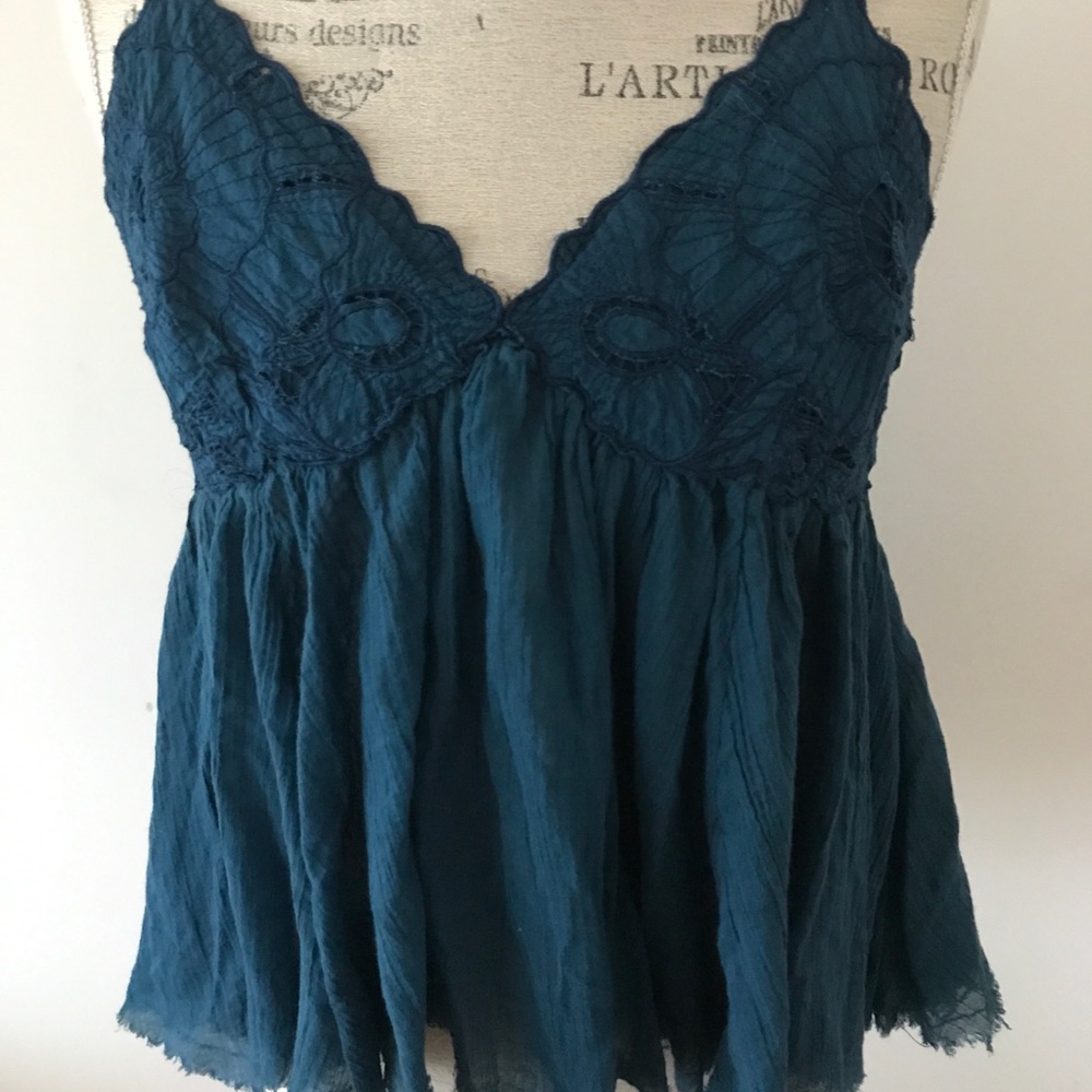 Blue Free People Tank